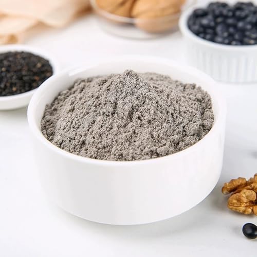 BKSUAIWU Black Sesame Walnut Mulberry Powder,500g/17.63oz,Ground Sesame Seeds,No Sugar,Instant Beverage Cereal Breakfast黑芝麻糊