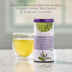 The Republic of Tea Organic Double Green Matcha Lavender, Individual Tea Bags with Japanese Matcha Tea Powder and Green Tea Leaves Blend, Natural Unbleached Bags in Reusable Canister, 36 Tea Bags