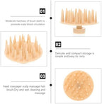 MAGICLULU Silicone Head Scalp Massager Brush 2pcs Set, Soft Foaming Shampoo Brush for Hair Cleaning and Itch Relief, Beige Hair Washing Comb for Women and Men, Wet Dry Use