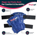 Magic Gel Shin Splint Relief - 2pcs Ice Packs for Shin Splints Hot & Cold - Flexible Leg Compression Wrap - Reusable Therapy Gel for Runners & Athletes