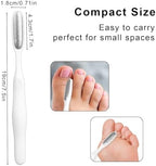 2pcs Mini Foot Exfoliators, Small Toe File Dead Skin Keratin Remover Tool Feet Skin File for Precise Pedicure Between Toe Gaps and Sensitive Areas Reusable Foot Tools