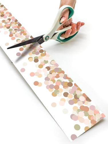 Teacher Created Resources Calming Confetti Straight Rolled Border Trim - 50ft - Decorate Bulletin Boards, Walls, Desks, Windows, Doors, Lockers, Schools, Classrooms, Homeschool & Offices