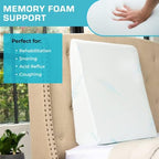 Xtreme Comforts Wedge Pillow Headboard | 7 Inch Bed Wedge Pillow Cushion for Sleeping, Reading, and Lounging | Multi-Use Support for Upright Rest as a Sleep Apnea Pillow, Back Support & Leg Elevation