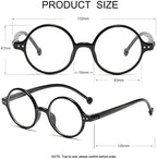 JOVAKIT Retro Round Blue Light Blocking Glasses for Women Men, Literary Vintage Style Non-prescription Computer Eyeglasses
