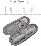 Aluminum Foil Lined Electric Toothbrush Case Compatible for Oral B for Philips Toothbrush, Waterproof Traveling Toothbrush Storage Bag with Mesh Pocket Covers Protection, Only Case