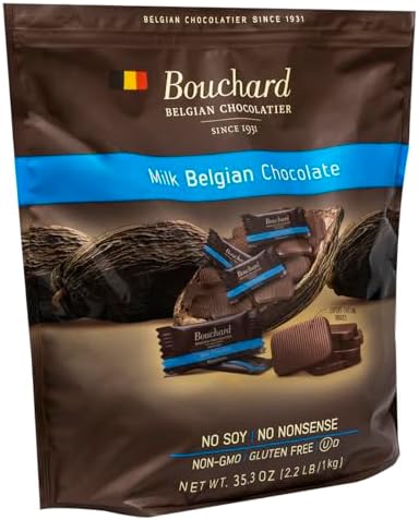 Bouchard Belgian Milk Chocolate Napolitains 35.3 OZ (2.2 LB/1KG)