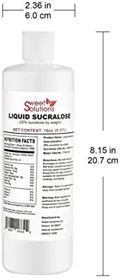Concentrated Liquid Sucralose Sweetener, 25% Concentrated Sugar Alternative, 16 oz. Bulk for Drinks, Food, and Pastries, Zero Calories and No Carbs (1-Pack)