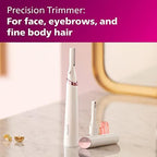 Philips Beauty Women's Bikini Trimmer and Precision Trimmer Special Edition Bundle, BRT387/90,Pink and White