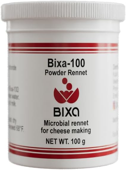 Bixa Powder Microbial Rennet For Cheese Making | Vegetarian | Milk Coagulant | Non GMO | Cuajo en polvo Bixa | CUAJO PARA QUESO | 3.52 oz.