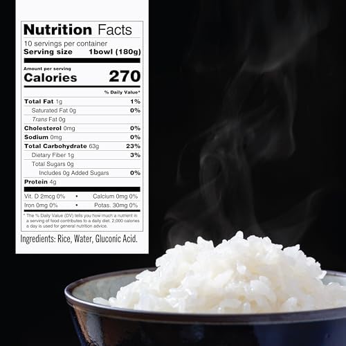 IRIS Instant White Rice (10 Pack), Ultra Premium Japanese Short Grain Sushi Sticky Rice, Microwave for 80 seconds, Non-GMO Gluten Free Vegan, Grown Polished and Packed in Japan