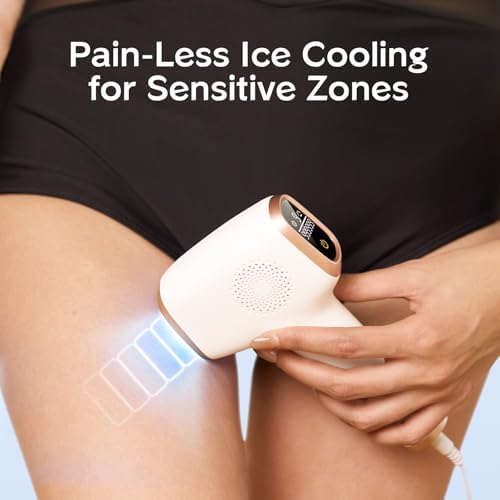 INNZA IPL Hair Removal with Ice Cooling Care Function for Women,Long-Lasting Results,999,999 Flashes Painless Hair Removal, Hair Removal Device for Armpits Legs Arms Bikini Line,Corded