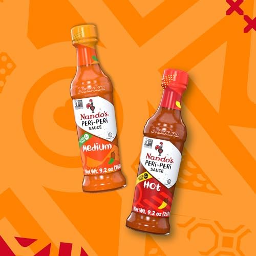 Nando's PERi-PERi Signature Hot Sauce Pack - Our Flavorful Medium Sauce and Hot Sauce Bundle - Piri Piri Sauce Set - 9.1oz Bottle (4 Pack)