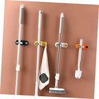 Alipis 4pcs Mop Broom Holder Wall Mount Storage Rack Organizer Broom Organizer Storage for Home