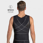 LEO Tummy Control Body Shaper for Men with Back Support - Post-Surgical Bodysuit Mens Girdle Shapewear