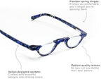 eyebobs - Topless | Premium Reading Glasses for Men and Women | Half Rim Frame for Narrow Faces | Available in 0.0x - 4.0x