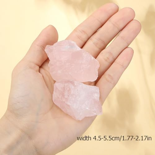 XIANNVXI Rose Quartz Crystals 1.8-2.2" Large Raw Crystals and Healing Stones Natural Rough Crystal Rocks for Decor Gifts Tumbling Cabbing Polishing Fountain Rocks 1PCS