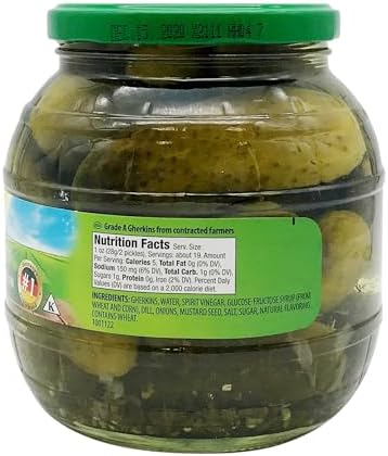 Kühne, Barrel Gherkins, 35.9 Ounce (Pack of 6)