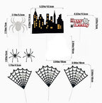 10 PCS Spider Cake Topper Set Decorations,Cupcake Toppers, Kids Superhero Theme Birthday Party Supplies, Happy Birthday Supplies for Boys and Men