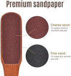 2PCS Foot File Foot Rasp Wooden Handle Pedicure Tool Foot Callus Remover Scrubber Dual-Sides Heel Grater for Dead Skin (1)