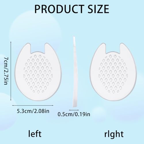 NICENEEDED 2 Pair Ball of Foot Cushions, Non Slip Discreet Shoe Metatarsal Pads for Women Gel High Heel Inserts, Shoe Inserts for Relieve Foot Pain Comfort