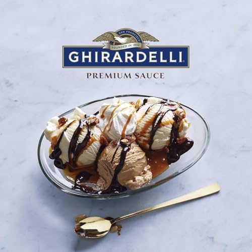 Ghirardelli Flavored Sauce Variety Pack | 16 oz Bottles (Pack of 3) | Chocolate, Caramel, and Sea Salt Caramel Dessert Toppings for Coffee, Ice Cream, and Baking Recipes