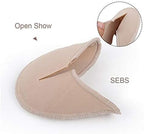 Toe Pouches Pads, 1 Pair Soft Anti-Slip Ballet Dance Pointe Shoes Toe Pads Feet Protector Caps, Forefoot Toe Covers Cushion, Ballet Half Socks Sleeves, Relief Pain for Women Girl Kids Dancer (A)