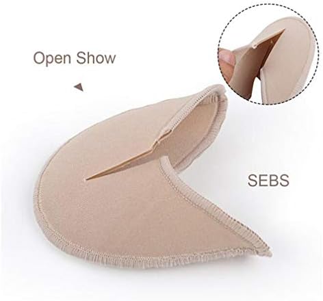 Toe Pouches Pads, 1 Pair Soft Anti-Slip Ballet Dance Pointe Shoes Toe Pads Feet Protector Caps, Forefoot Toe Covers Cushion, Ballet Half Socks Sleeves, Relief Pain for Women Girl Kids Dancer (A)