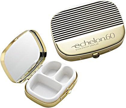 Personalized Gold Striped Pill Box Engraved Free - Custom Travel Medicine Case - Pocket Medication Holder - Ships from USA