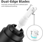 Smity Nose Hair Trimmer, Rechargeable Cordless Painless Ear Eyebrow Trimming Tool Dual Edge Blades Razor Easy Cleansing with LED Light for Man Woman (Black)