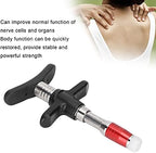 ZJchao Chiropractic Adjustment Tool, 10 Levels Manual Single Head Spinal Massager Hand Back Massage Tool Gun Device Portable Chiropractic Adjustment Tool (Red)