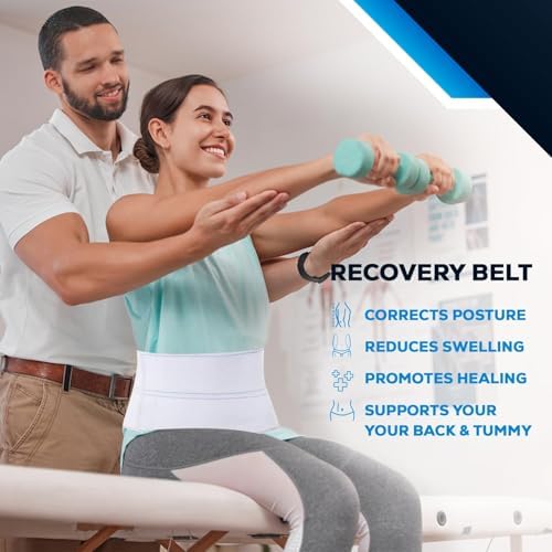 NYOrtho Abdominal Binder 12" 4-Panel - Post-Surgery Compression Belt for Men and Women - Abdominal Support Wrap for Hernia, Back Pain, Muscle Strain, Injury Recovery - Latex-Free - USA (45"-60")