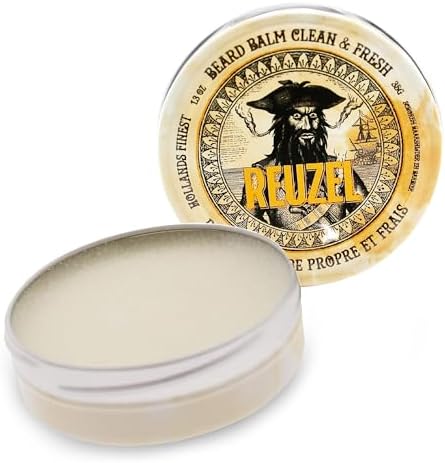 REUZEL Clean & Fresh Beard Balm, Hydrating, Reduces Itchy Skin and Beadruff, Tames Rogue Hair, For All Skin Types, 1.3 oz