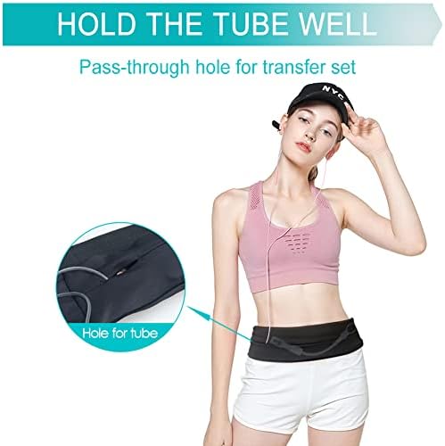 Comfortable Peritoneal Dialysis Belt PD Catheter Holder with Slits Waistband Fanny Pack Feeding Tube G-Tube PEG Accessories Safety Secure Patients Nuring Black,Medium(29"-41")