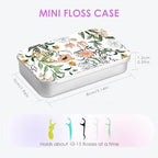2Pack Travel Floss Picks Case, Refillable Portable Floss Pick Holder and Dispenser, Small Tin Box Containers.