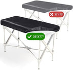 Massage Table Cover, Silky Massage Table Sheets(36" W x 77" L x 7" D), Reusable Spa Bed Sheets Salon Table Protective Cover, Satin & Wrinkle-Resistant, Machine Washable, Black