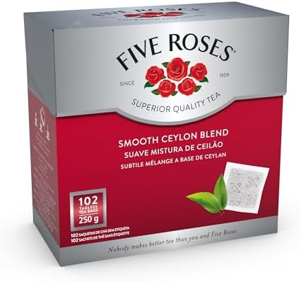 Five Roses Ceylon - 100 Tagless Teabags, (Pack of 3)