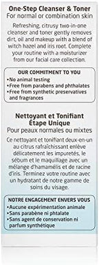 Weleda One-Step Face Cleanser & Toner, 3.4 Fl Oz