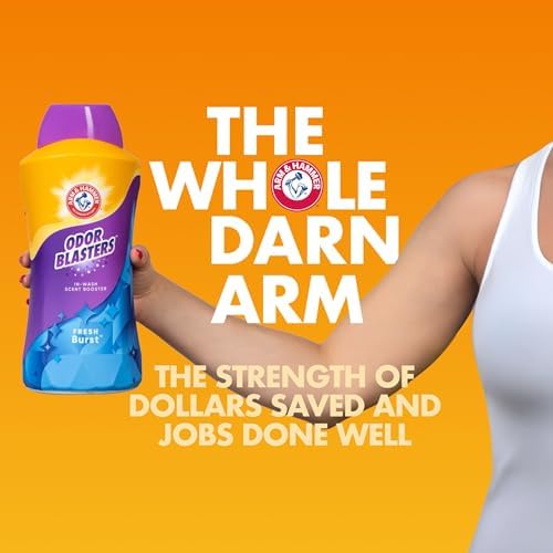 ARM & HAMMER Odor Blasters In-Wash Scent Booster, Laundry Scent Booster Fresh Burst Scent, 45 Oz