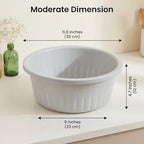 Goaste 4 Pack Round Plastic Wash Basin, 5 Quart Stackable Washing Basin, Portable Vegetable Fruit Dish Tub, Laundry Washtub Space Saving, Colorful Camping Dishpan for Hand Face Cleansing, Home Kitchen