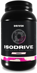 Driven Nutrition IsoDrive Whey Isolate Protein Powder 2lb (Vanilla) – 25g Protein, Enzyme Enhanced for Absorption, Ultra Clean