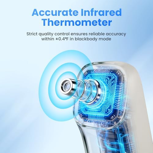 3-in-1 Ear and Forehead Thermometer for Adults Kids with Object Mode Accurate Digital Baby Thermometer Featuri ANG Fever Alarm LCD Screen Silent Mode with Storage Bag White