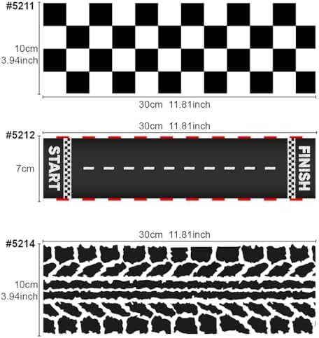 FUNSHOWCASE Race Car Edible Cake Wrap Topper Decoration, 1 Random Border Style, 4 x 12 inches
