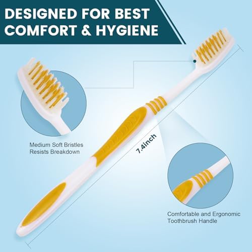 Navona 50 PCS Individually Wrapped Bulk Toothbrush Pack, Disposable Toothbrush, Toothbrushes Bulk for Adults, Kids Toothbrushes, Soft Bristle, Ergonomics Handle, Perfect for Travel, Hotel, Donation