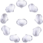 Natural Clear Quartz Gemstone Healing Crystal 1 inch Mini Puffy Heart Pocket Stone Iron Gift Box (Pack of 10)