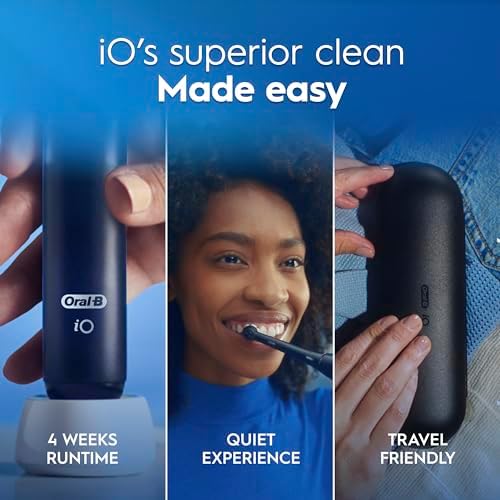 Oral-B Rechargeable Electric Toothbrush, iO Limited Simple Clean, 3 Cleaning Modes, Automatic Pressure Sensor to Protect Gums, Travel Case, White