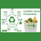 OrangeBio 6-8 Gallon Compostable Trash Bags, 100 Count, Kitchen Food Waste & Compost Bin Liners, Plant-Based Garbage Bags, BPI ASTM D6400 & TÜV OK Compost Home Certified