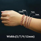 Heavenly Metals Copper Bracelet for Men & Women – 99.9% Pure Copper Cuban Link Chain – 5mm, 7mm, 9mm, 12mm Width – 6.5" to 9" Length – Gift Box Included – USA Brand