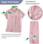 Women Tear Away Surgery Recovery Suit,Fully Open Disability Set,Paralyzed Bedridden Patient Clothing,Hospital Clothes for Fracture or Injuried Patients(Pink,M)