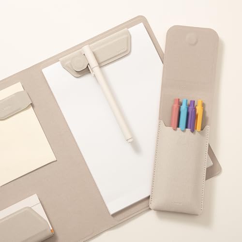 LHiDS Leather Pencil Pouch, Pen Bag for Three Fountain, Ballpoint & Rollerball Pens, Small Pencil Case, Travel Bags Organizer