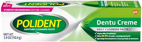 Polident Triple Mint Fresh Paste for Denture Cleaning, 3.9 ounces